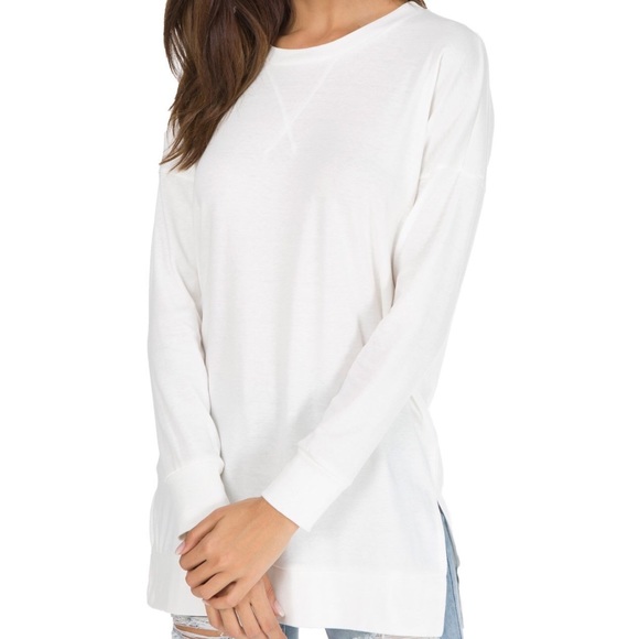 EllaB Tops - Long Sleeve Side Split Loose Casual Pullover Tunic